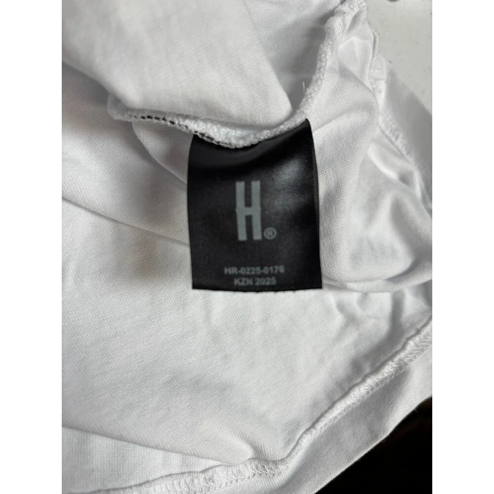 Hoodrich Iron Large T-Shirt White Rhinestone Embroidered Graphic Men’s